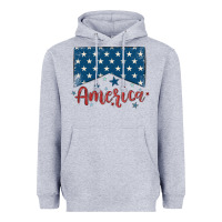 Heather Grey America Heavyweight Hoodie - MaliasSmallBusiness