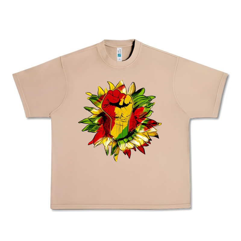 Juneteenth Sunflower Urban Heavy Tee by HRA Design Shop | Teevron