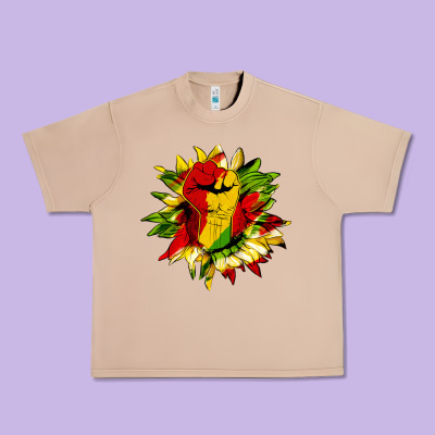 Juneteenth Sunflower Urban Heavy Tee Designed By Hra Design Shop