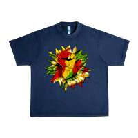 Navy juneteenth sunflower Urban Heavy Tee - HRA Design Shop