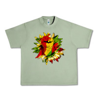 Oil Green juneteenth sunflower Urban Heavy Tee - HRA Design Shop