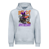 Heather Grey Black cat apothecary Urban Hoodie - NancyCooperArtShop