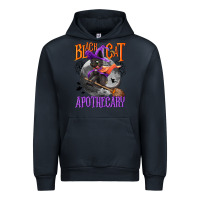 Navy Black cat apothecary Urban Hoodie - NancyCooperArtShop