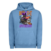 Pigment Pebble Blue Black cat apothecary Urban Hoodie - NancyCooperArtShop