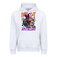 White Black cat apothecary Urban Hoodie - NancyCooperArtShop