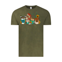 Vintage Olive indian coffee cups Vintage Tee - AdoDesignShop
