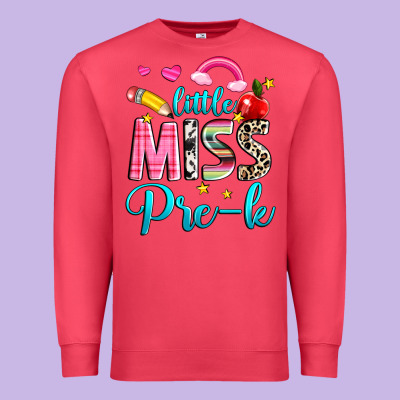 Little Miss Pre K Premium Sweatshirt Designed By Nancycooperartshop