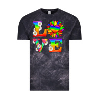 Cloud Black love and sunflower Vintage Tee - HRA Design Shop