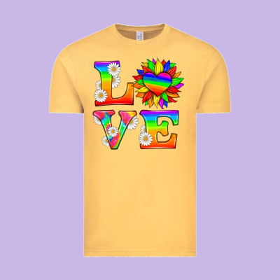 Love And Sunflower Vintage Tee Designed By Hra Design Shop