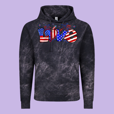 Love 4th Of July Vintage Hoodie Designed By Zillion Design Studio