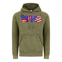 Vintage Olive love 4th of july Vintage Hoodie - Zillion Design Studio