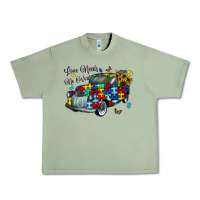 Oil Green love needs no words Urban Heavy Tee - CowhideDigitalArt