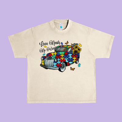 Love Needs No Words Urban Heavy Tee Designed By Cowhidedigitalart