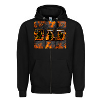 Black American Firefighter Dad Zipper Hoodie - LillyAllenDesigns