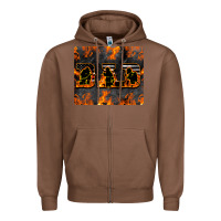 Chestnut American Firefighter Dad Zipper Hoodie - LillyAllenDesigns