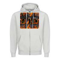 Dove Grey American Firefighter Dad Zipper Hoodie - LillyAllenDesigns