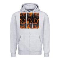 Heather Grey American Firefighter Dad Zipper Hoodie - LillyAllenDesigns
