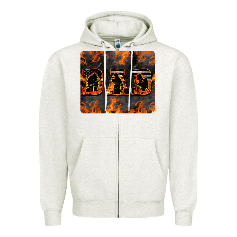 American Firefighter Dad Zipper Hoodie by LillyAllenDesigns | Teevron