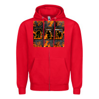 Red American Firefighter Dad Zipper Hoodie - LillyAllenDesigns