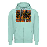 Seafoam American Firefighter Dad Zipper Hoodie - LillyAllenDesigns