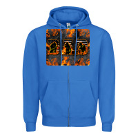 True Royal American Firefighter Dad Zipper Hoodie - LillyAllenDesigns