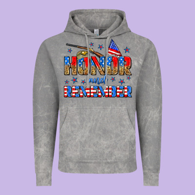 Honor And Remember Vintage Hoodie Designed By Zillion Design Studio
