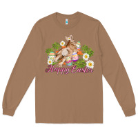 Toasted Coconut easter bunny with carrots and daisy Long Sleeve Tee - AdoDesignShop