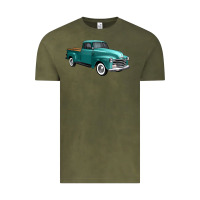 Vintage Olive western truck right 34 view Vintage Tee - FaDigitalArtStudio