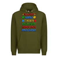 Army Green always unique totally intelligent sometimes myster Premium Hoodie - Artiststas