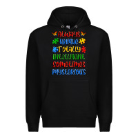Black always unique totally intelligent sometimes myster Premium Hoodie - Artiststas