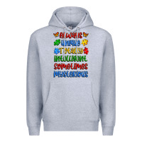 Heather Grey always unique totally intelligent sometimes myster Premium Hoodie - Artiststas