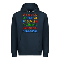 Navy always unique totally intelligent sometimes myster Premium Hoodie - Artiststas