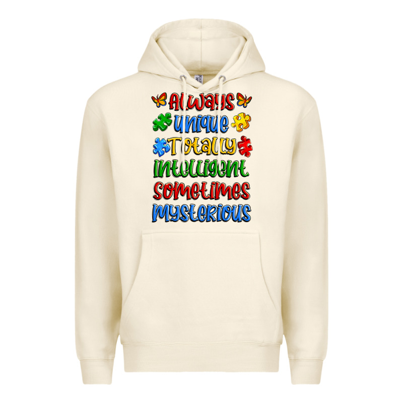Always Unique Totally Intelligent Sometimes Myster Premium Hoodie by Artiststas | Teevron