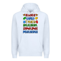 White always unique totally intelligent sometimes myster Premium Hoodie - Artiststas