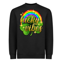 Black Lucky vibes st. patricks day Heavyweight Sweatshirt - Neo Western