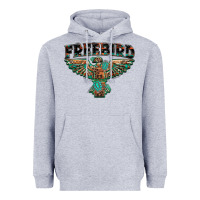 Heather Grey aztec free bird Heavyweight Hoodie - NancyCooperArtShop