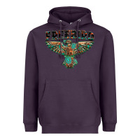 Plum aztec free bird Heavyweight Hoodie - NancyCooperArtShop