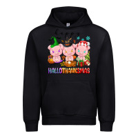 Black happy hallothanksmas pigs Urban Hoodie - texasbilliewilder