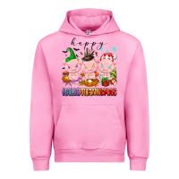 Fuchsia Pink happy hallothanksmas pigs Urban Hoodie - texasbilliewilder