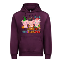 Mauve Wine happy hallothanksmas pigs Urban Hoodie - texasbilliewilder