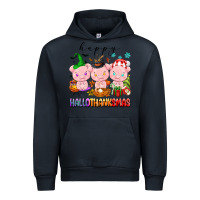 Navy happy hallothanksmas pigs Urban Hoodie - texasbilliewilder