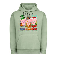 Pigment Oil Green happy hallothanksmas pigs Urban Hoodie - texasbilliewilder