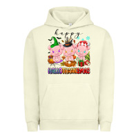 Pigment Pistachio happy hallothanksmas pigs Urban Hoodie - texasbilliewilder
