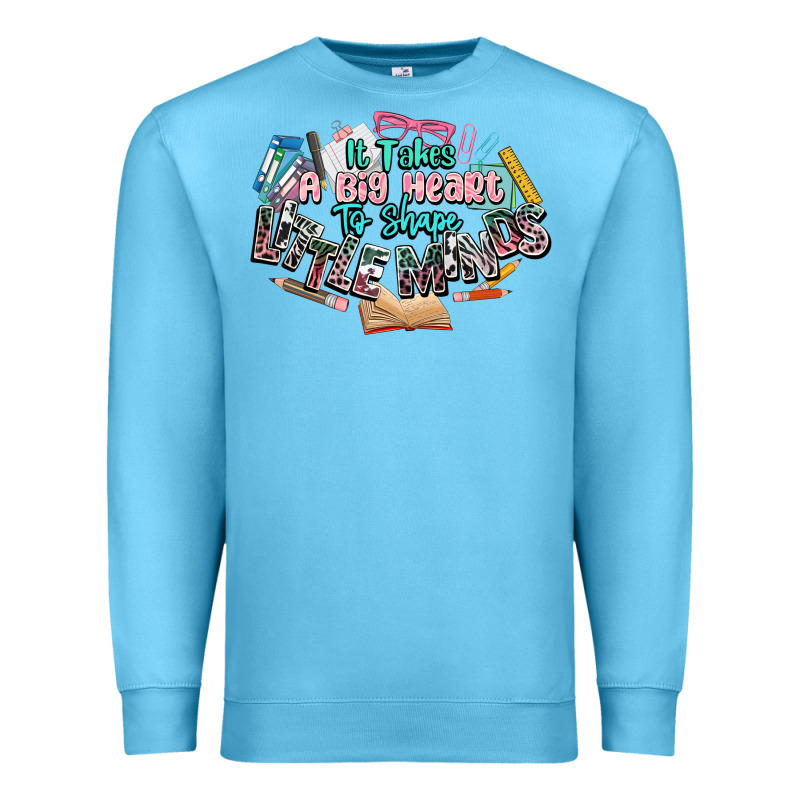 It Takes A Big Heart To Shape Little Mind Teacher Premium Sweatshirt by NancyCooperArtShop | Teevron