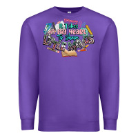 Purple it takes a big heart to shape little mind teacher Premium Sweatshirt - NancyCooperArtShop