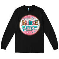 Black nurse round earrings 2 Long Sleeve Tee - BundleAndBundleShop