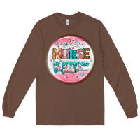 Chestnut nurse round earrings 2 Long Sleeve Tee - BundleAndBundleShop