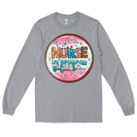 Heather Grey nurse round earrings 2 Long Sleeve Tee - BundleAndBundleShop
