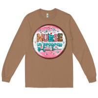 Toasted Coconut nurse round earrings 2 Long Sleeve Tee - BundleAndBundleShop