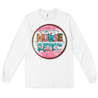 White nurse round earrings 2 Long Sleeve Tee - BundleAndBundleShop